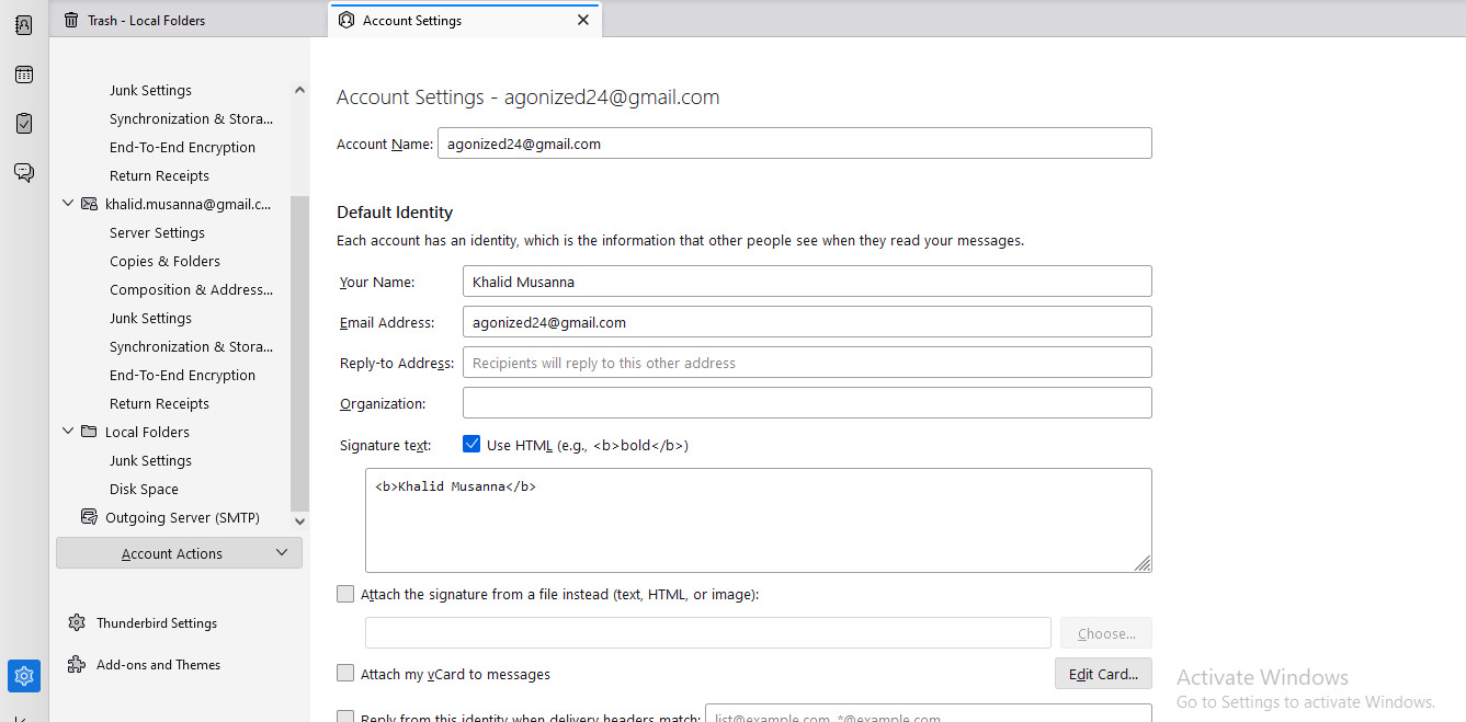 4_From the ‘Account Settings’ page, find the ‘Local Folder’ on the left-hand bar and click on it.